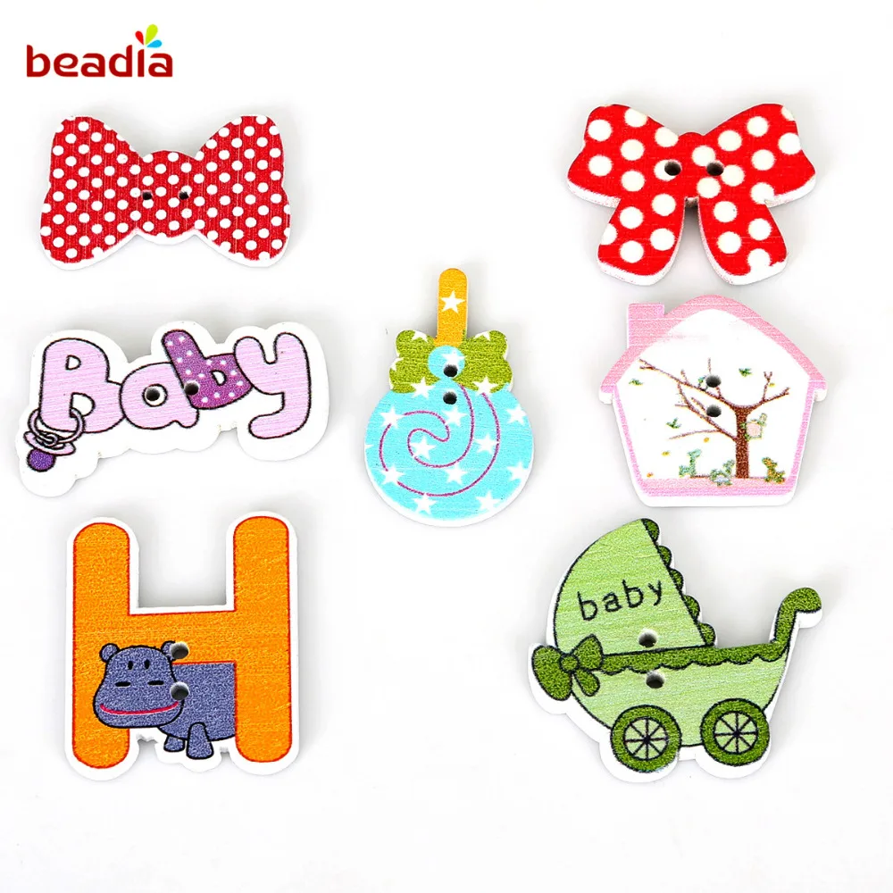 70 шт. бусины для деревянных пуговиц сделай сам | Украшения и аксессуары