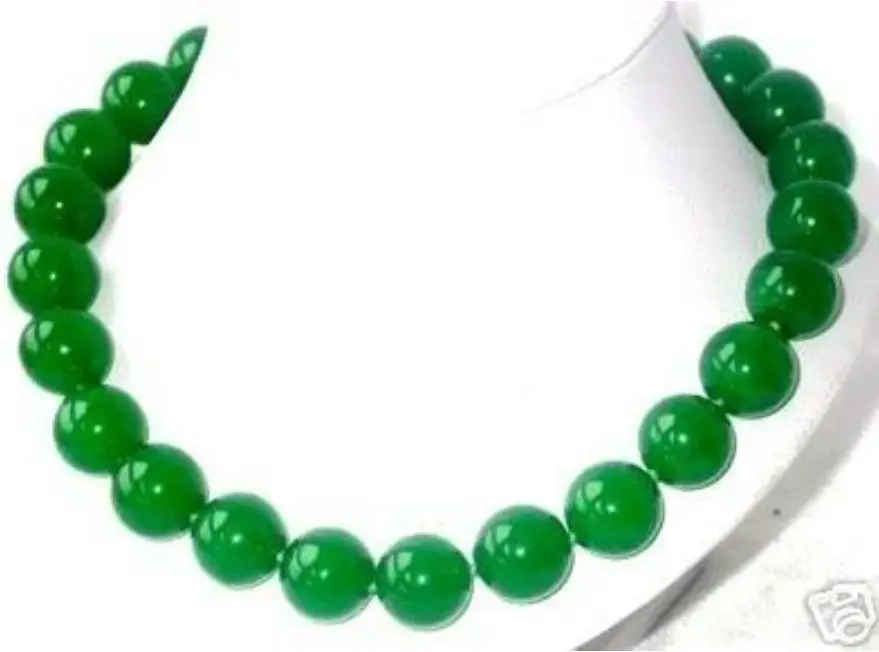 Jewelry 17&quot Imperial Green a 14mm Beads Necklace | Украшения и аксессуары