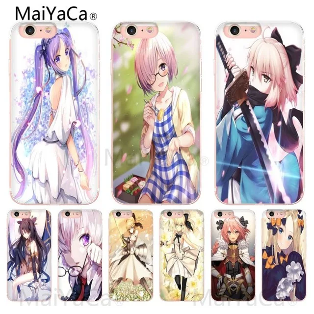 MaiYaCa Fate Series Grand Order Anime girl Kawai для iPhone 6S X XR XS MAX чехлы телефонов прозрачные мягкие из