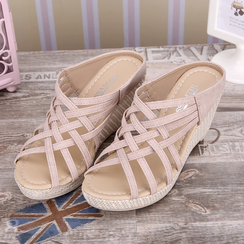 Summer 2017 gladiator slippers for women fashion solid sandals platform shoes peep toe female footwear | Обувь