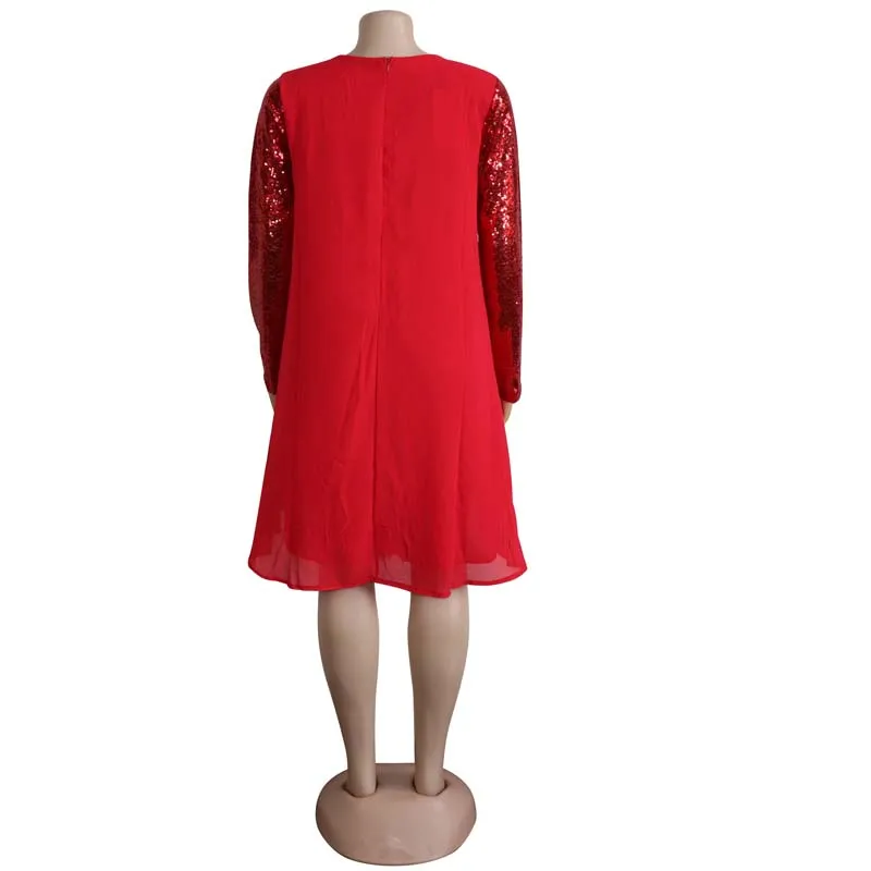 Африканская одежда с блестками Сетчатое свободное платье для женщин 2019