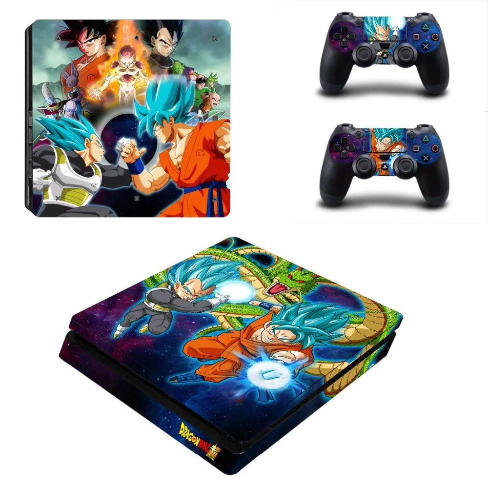Наклейка Dragon Ball Super Son Goku PS4 Slim Skin Виниловая наклейка для консоли Playstation 4 и 2