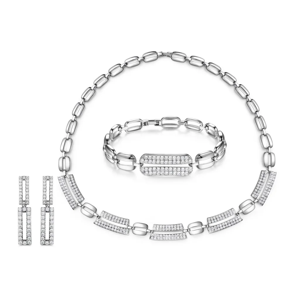 XIAGAO модные роскошные квадратные хрустальные наборы свадебных ювелирных изделий