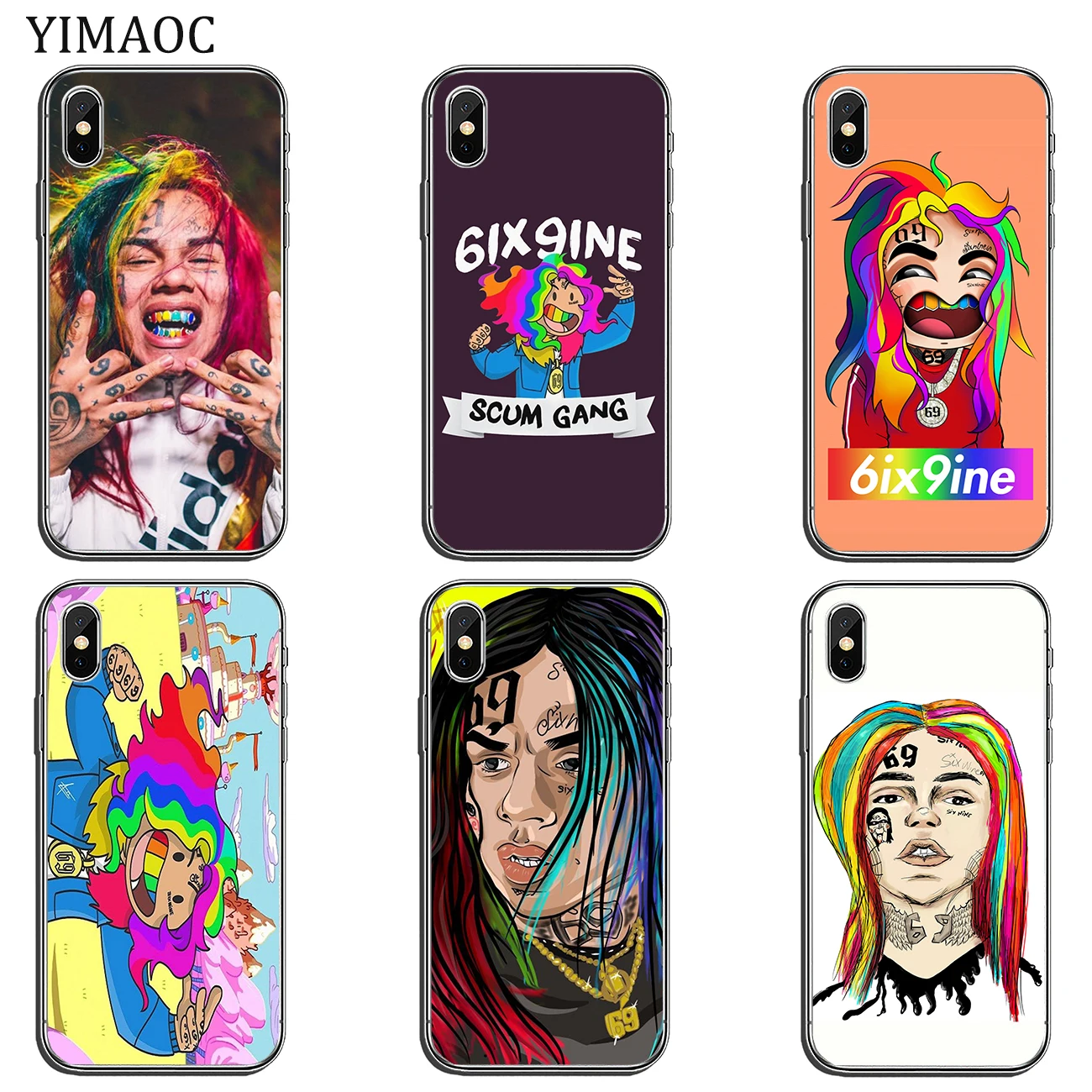 YIMAOC хип-хоп рэппер Tekashi 69 6ix9ine тонкий мягкий силиконовый чехол для телефона iPhone 11