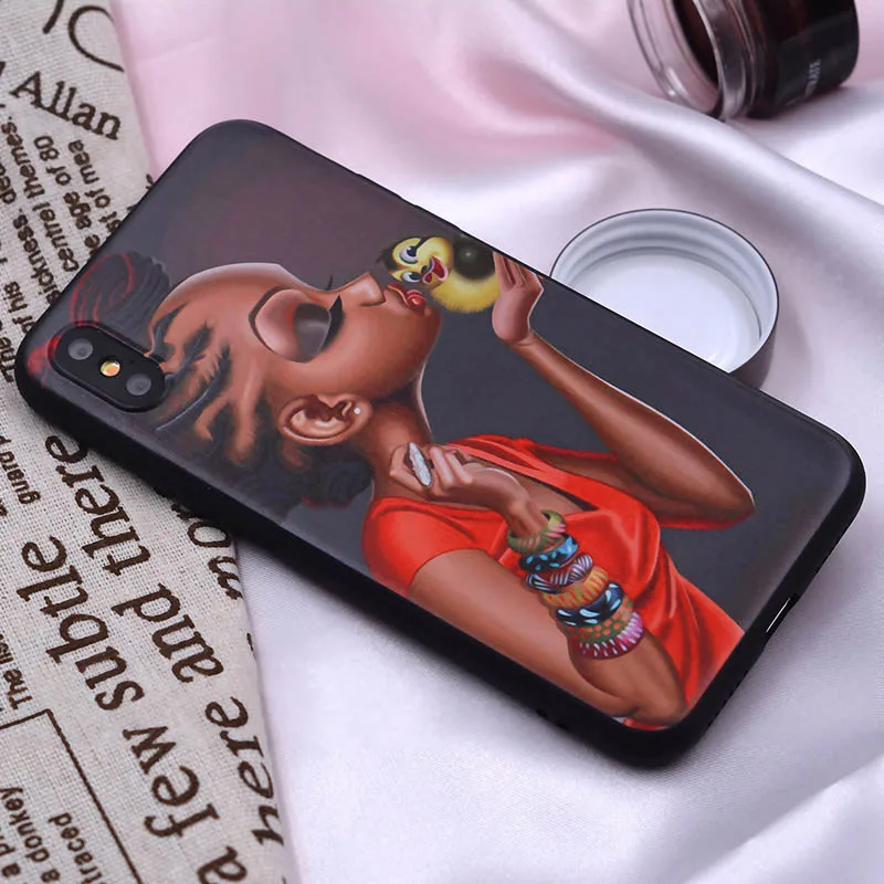 13 Чехол для iPhone 11 Pro, чехол для iPhone 5, 5S, 6, 6 S, 7, 8 Plus, X, XS, Max, чехол для африканских девочек, чехол для iPhone 7, мягкий ТПУ для iPhone XR, чехол - Цвет: 13