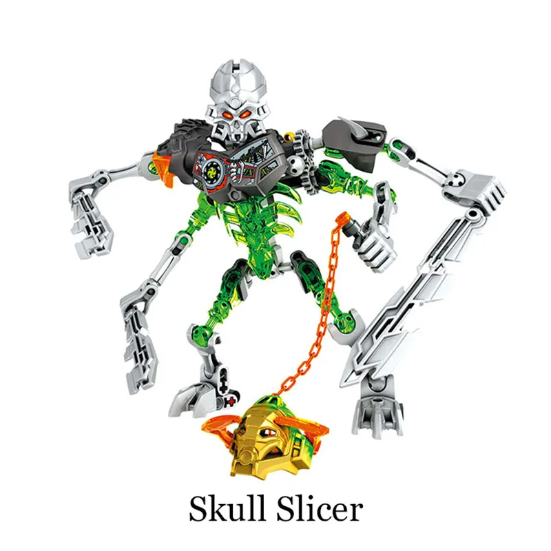 Новый BionicleMask Light XSZ 710-2 детский череп Шинковщик Bionicle строительные блоки игрушки