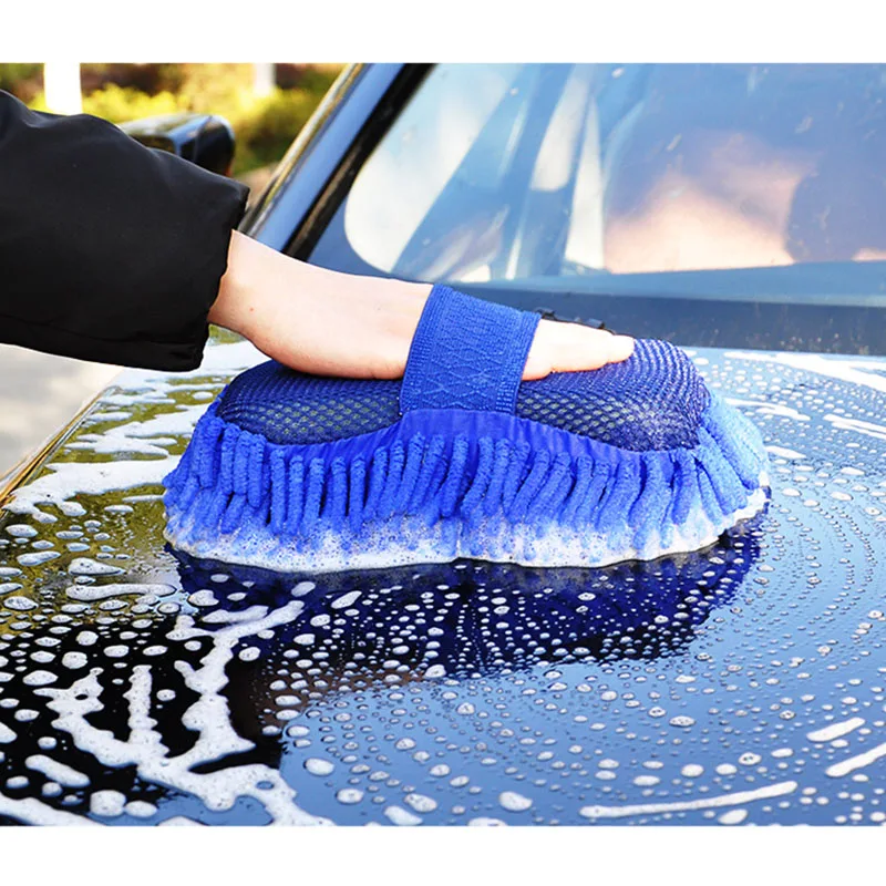 Щетка для чистки автомобиля из микрофибры большая специальная плюшевая губка