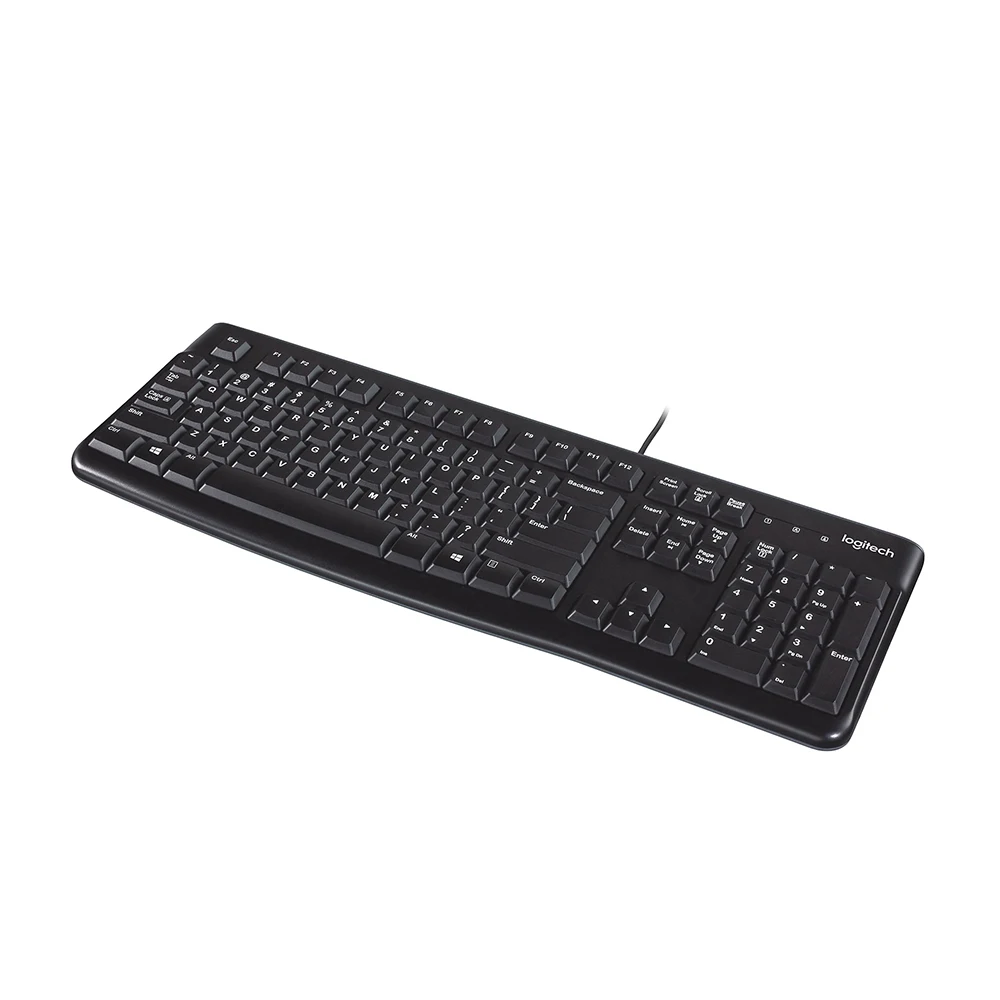 Logitech K120 Стандартный проводной USB QWERTY черный|Клавиатуры| |