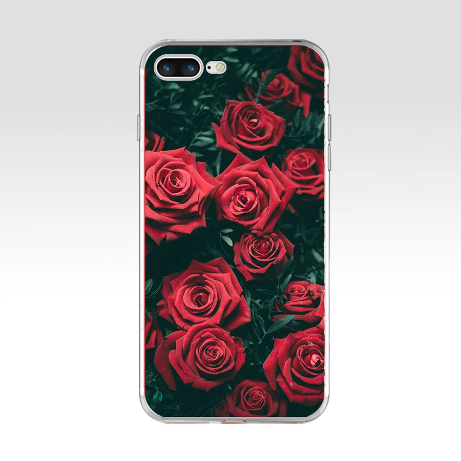 12 12G красивый сад красные розы цветы для iPhone 6 7 8 plus Чехол Мягкий ТПУ силиконовый чехол для Apple iPhone 6S 7 8 plus чехол - Цвет: 12