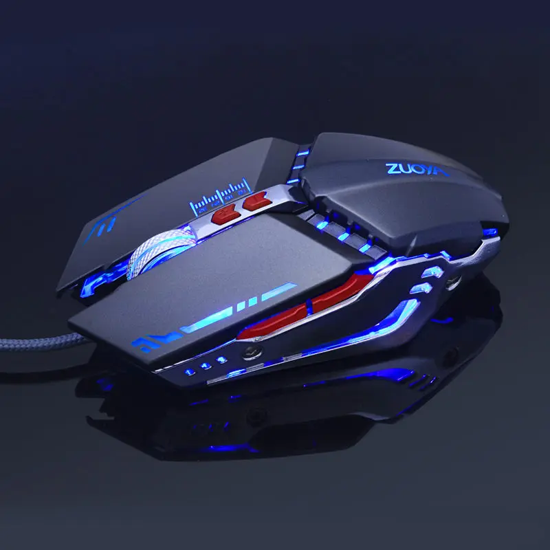 MMR5 Gray Игровая мышь, 6 кнопок, регулируемая, 3200 dpi, оптическая, для программирования макросов, проводная, USB, игровая мышь, 4 цвета, дышащая, переменный светильник, мыши - Цвет: MMR5 Gray