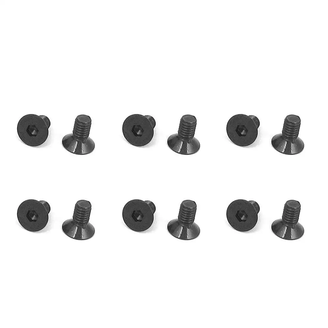 100 Pieces Hot Sale M3 x 6 mm Countersunk Head Hex Socket Metric Screwdriver Black Screw | Обустройство дома