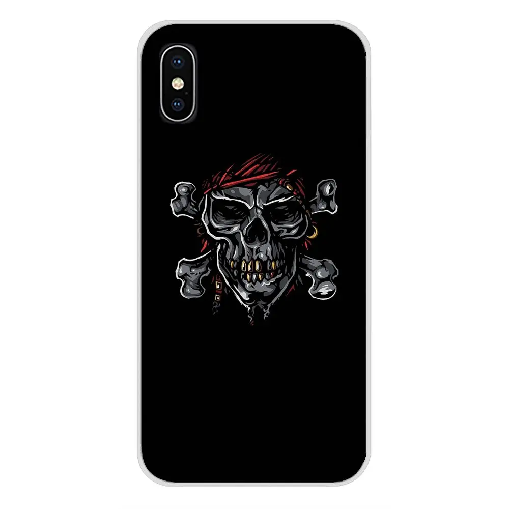 Для Nokia 2 3 5 6 8 9 230 3310 1 7 Plus для LG Q6 X Power Phone Чехлы под черный пиратский флаг с черепом