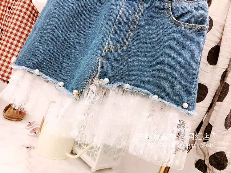 2019 новая весенняя детская одежда для девочек женские джинсовые юбки с вышивкой