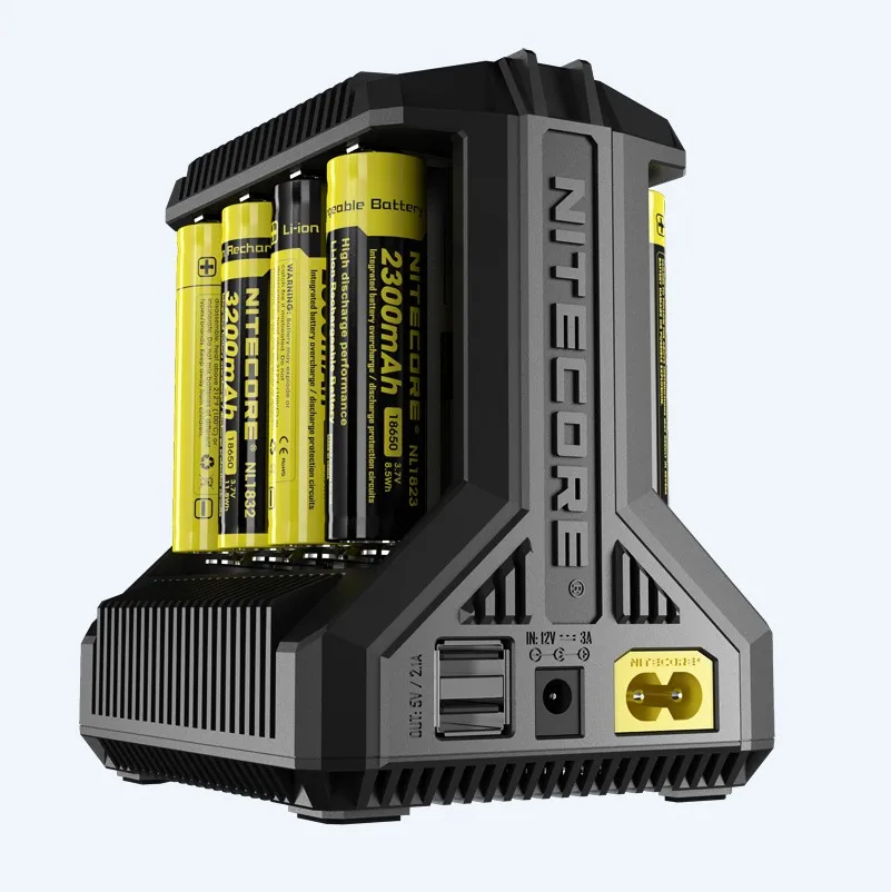 Интеллектуальное зарядное устройство NITECORE I8 многофункциональное с 8 разъемами