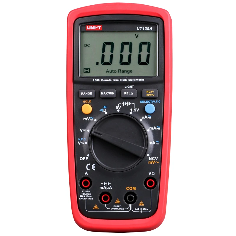UNI-T UT139A/UT139B/UT139C/UT139E/UT139S True RMS цифровой мультиметр; VFD/NCV/измерение температуры - Цвет: UT139A(gift)