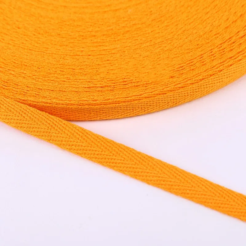 10 Orange yellow Новинка Красочные 20 мм шеврон хлопок ленточки для волос Herring Bonebinding Лента кружевная отделка для упаковочные аксессуары DIY 50 ярдов - Цвет: 10 Orange yellow
