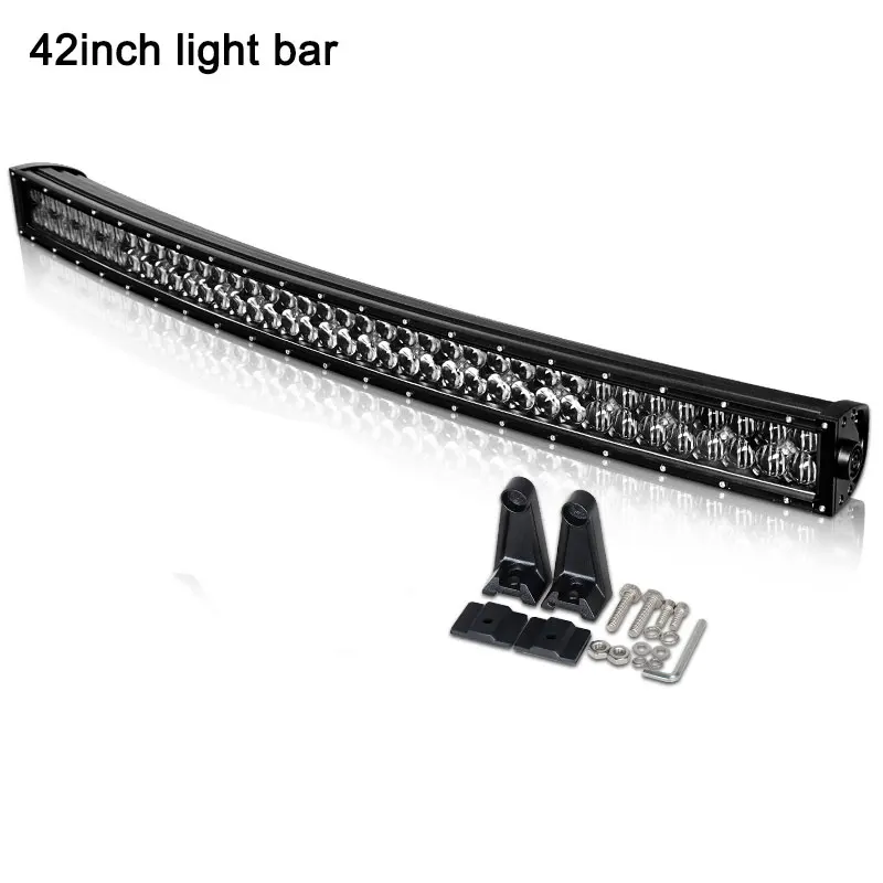 42inch light bar 5D 22 32 42 дюймов светодиодный светильник бар Рабочая лампа изогнутые Противотуманные фары Дневные Фары Точечный светильник 12V 6000K для УАЗ внедорожный седельный тягач ATV Лодка niva 4x4 дневные ходовые огни - Цвет: 42inch light bar