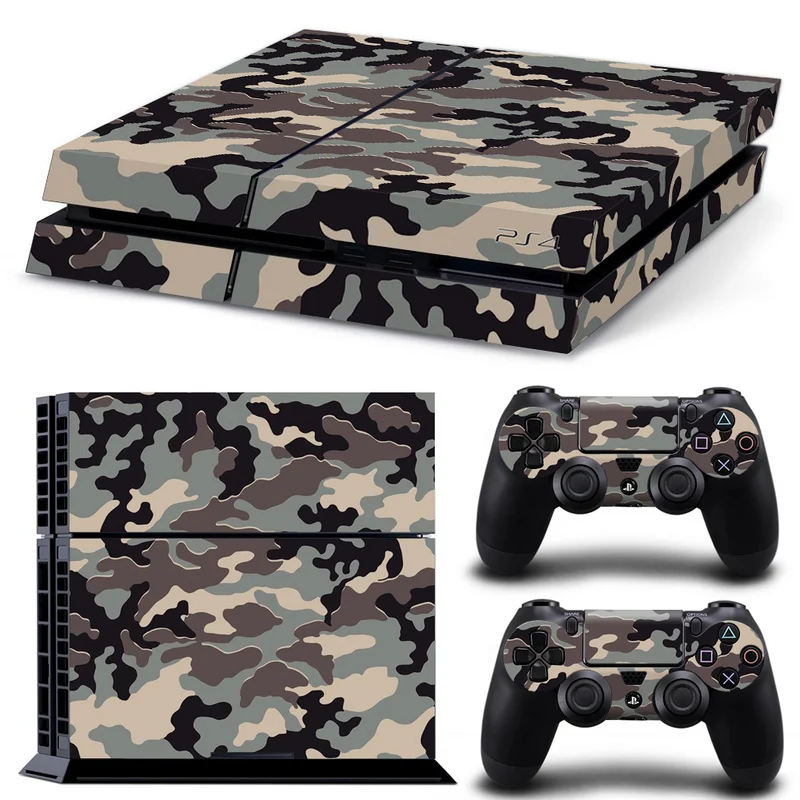 Камуфляжная пластиковая Виниловая наклейка для консоли Sony Ps 4 с 2 контроллерами