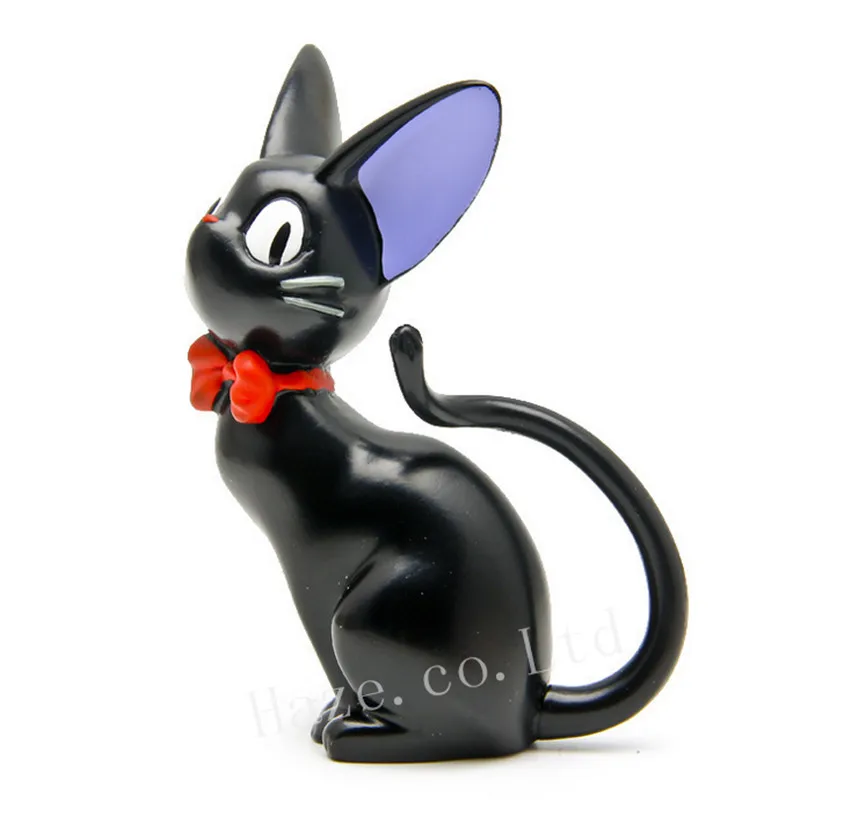 Anime Kiki's Delivery Service Jiji Black Cat Kitten Resin Figurine Statue Figure | Игрушки и хобби
