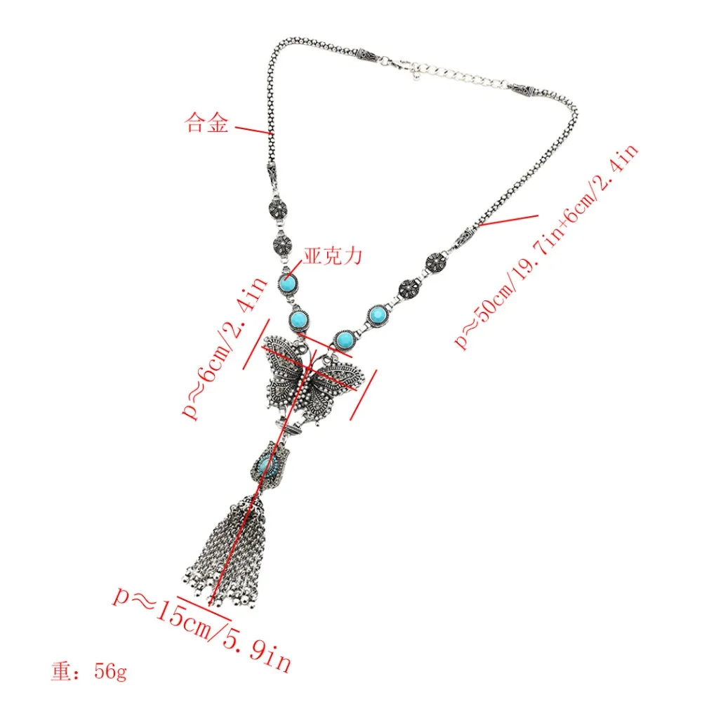 

New fashion Boho Color Tassel Butterfly casual Necklace jewelry Afghan Drop Earrings bracelet Waist Belly body chain