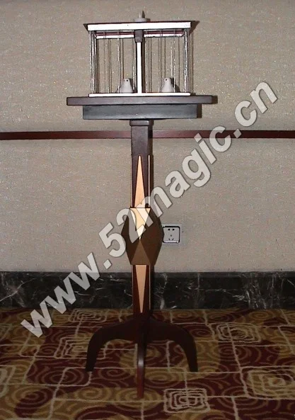 Плавающий стол с появляющейся птичьей клеткой Делюкс мулт функция магический