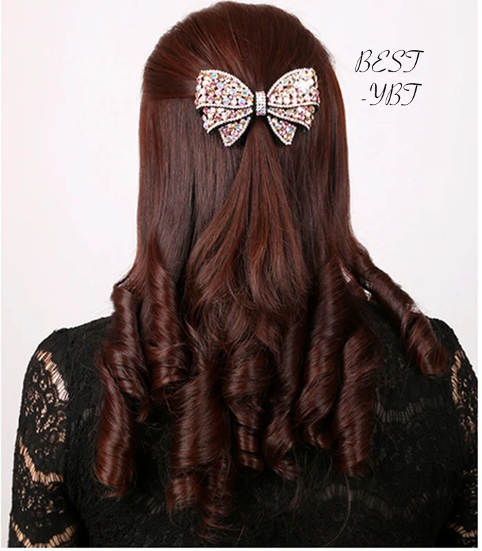 

New Women Beautiful Crystal Rhinestone Decorate Butterfly Hair Clip Hair Accessories Fashion Jewelry