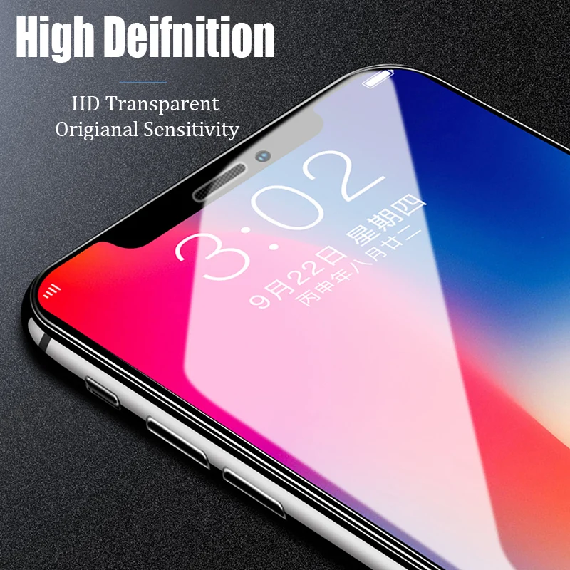 TeoYall 9D закаленное стекло для iPhone XR на 7 Защитное 6 6S Plus P 8 XS Max X защита