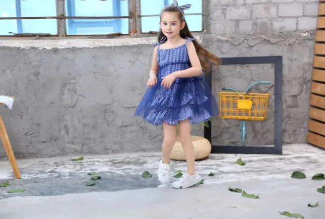 

1150# Colors Summer Cute Kids no Sleeve Girls Clothing High Quality Lace Cotton Children Baby Girl Clothes Princess Dresses