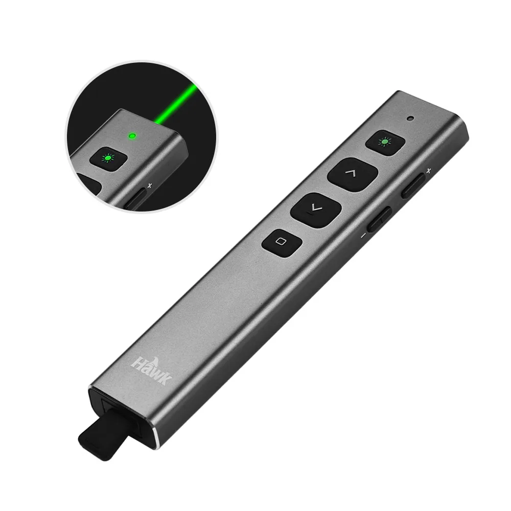 2,4 ГГц беспроводной Презентер PPT PowerPoint кликер с светильник USB приемник Презентация удаленный Указатель управления ручка для офиса