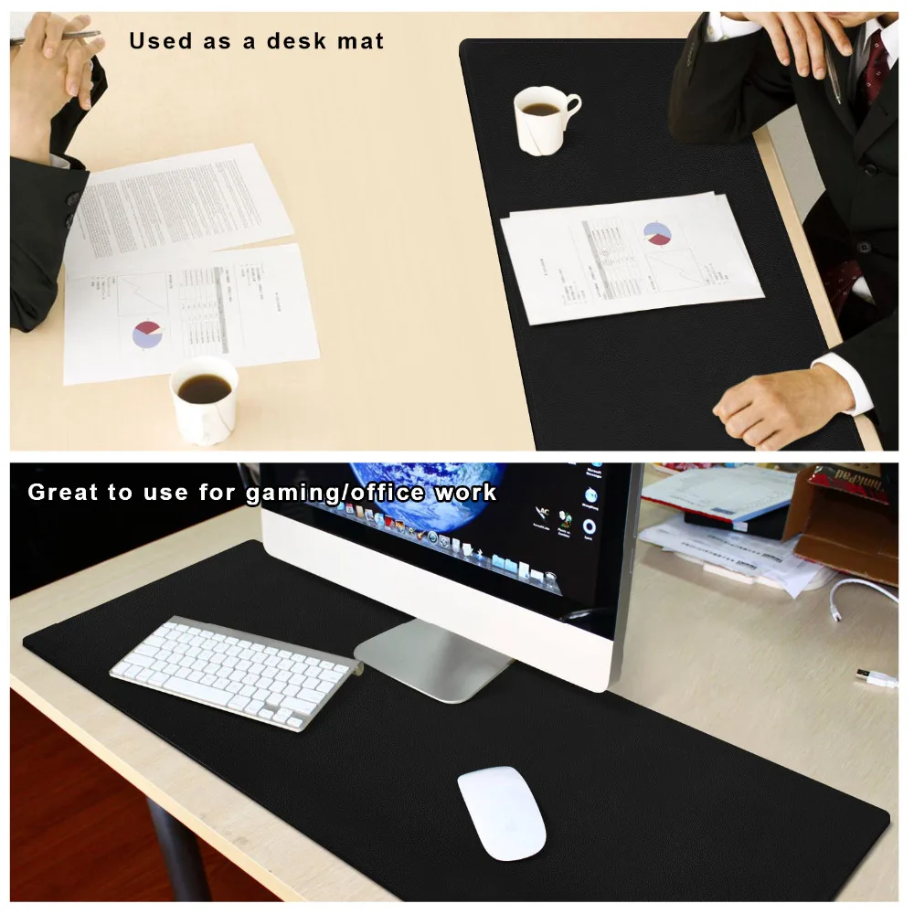 Коврик для мыши из искусственной кожи размер 100*40 см|desk mat|mouse padleather mouse pad |