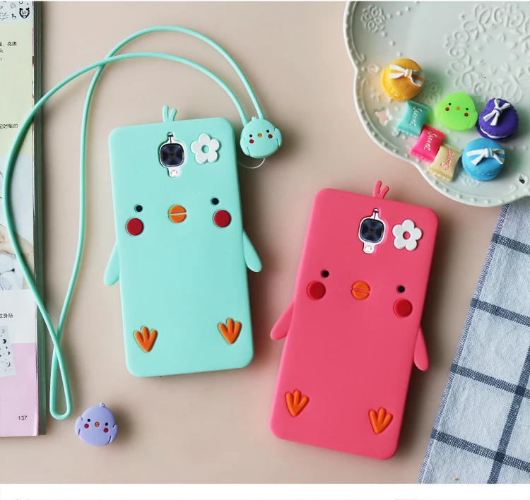 Oneplus 3T Cartoon Case Cute chicken Silicone back phone cover for / 3/ Oneplus3 cases |