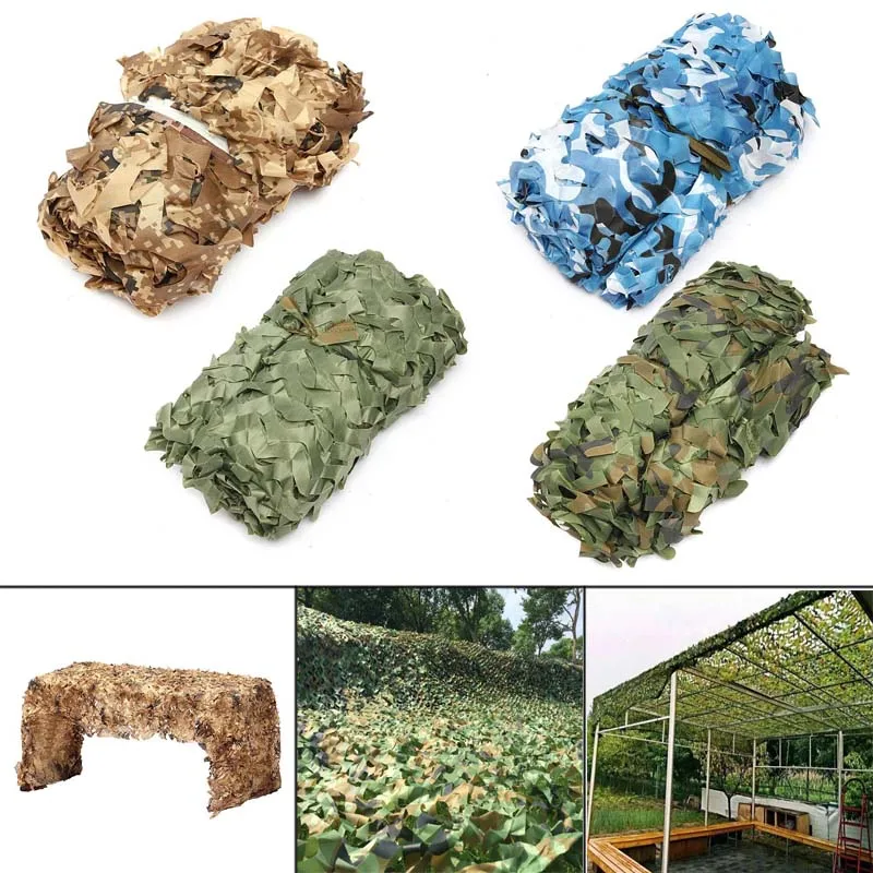 Горячая камуфляжная сетка Лесной камуфляж джунгли листья с веревкой для
