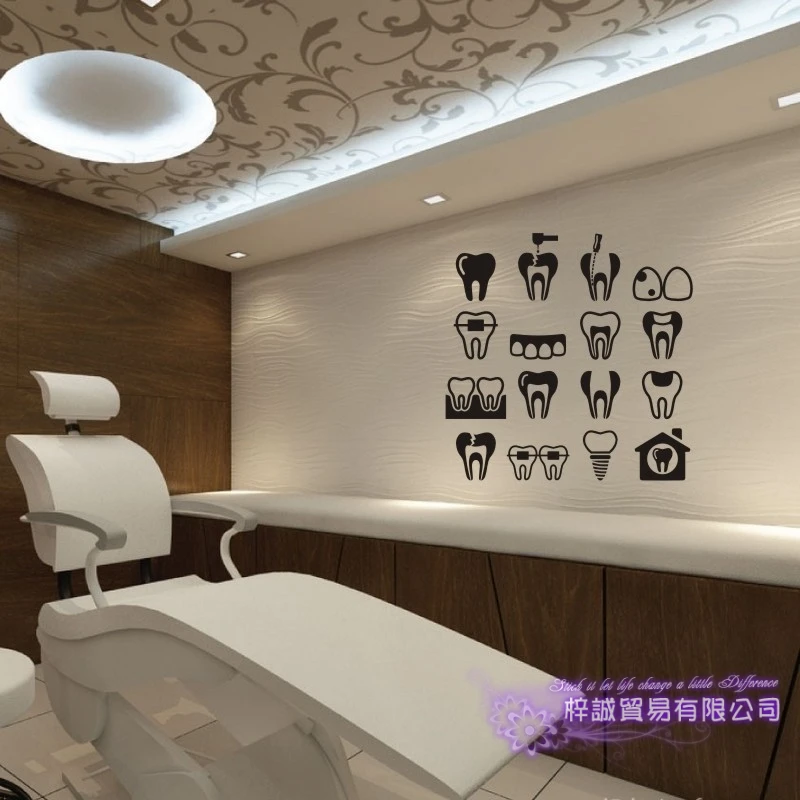 Настенная Наклейка для стоматологической клиники виниловый постер настенные