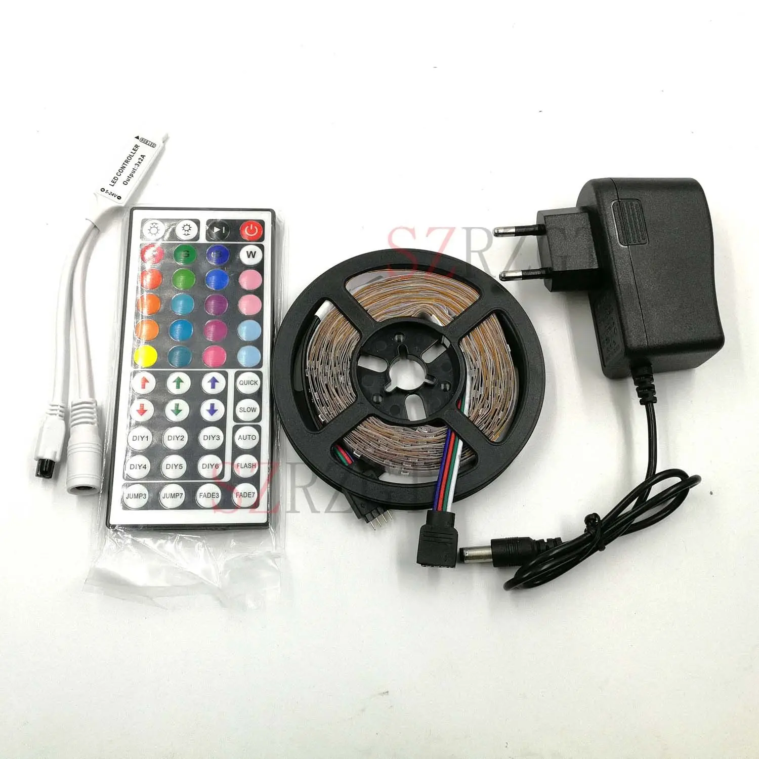 СВЕТОДИОДНАЯ лента SMD 3528 RGB Диодная DC 12 В 5 м гибкая полный комплект сделай сам