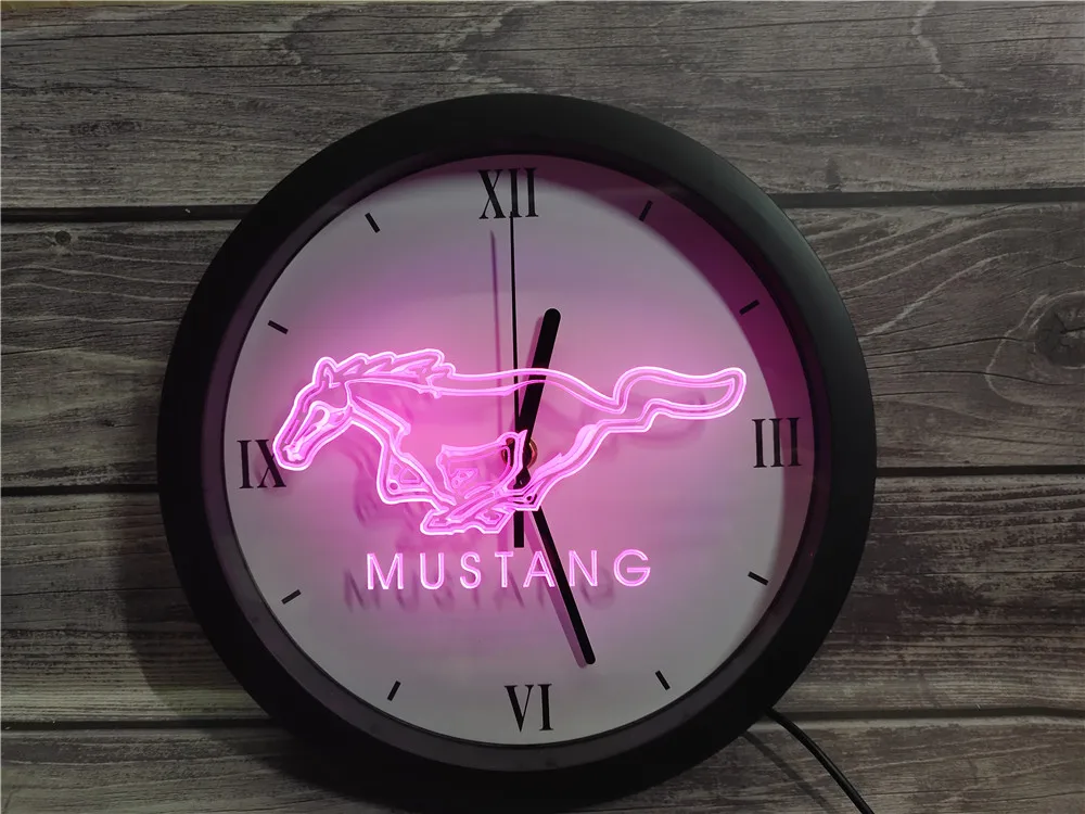 Светодиодные неосветодиодный настенные часы Ford Mustang APP RGB 5050 | Дом и сад
