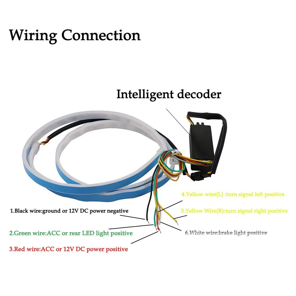 SITAILE Автомобильный светодиодный ленточный светильник ing задний багажник