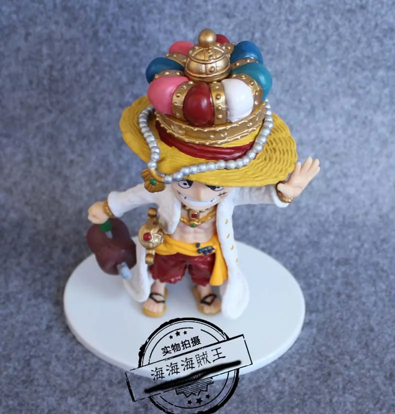Аниме One Piece Man Crown 18 см Monkey D. Luffy моделирование короля с коллекцией моделей мяса