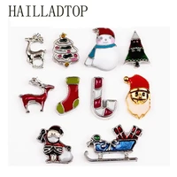fashion floating locket charms silver plated christmas charms mix floating charms for glass photo locket hat boots tree charms