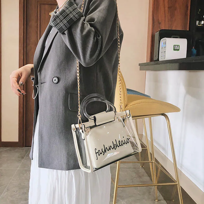 Женская прозрачная сумка Кроссбоди CASMOR Маленькая через плечо для лета 2019|Сумки с