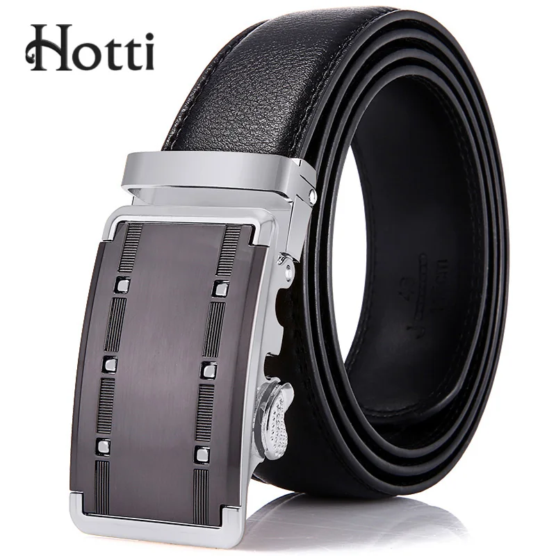 Ремень мужской кожаный с автоматической пряжкой брендовый Дизайнерский Модный