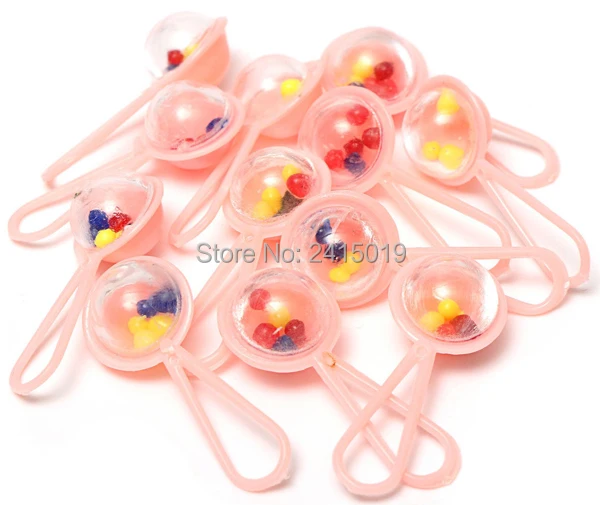 Симпатичные недорогие погремушки для детей длина 4 см 1-1/2 дюйма голубые и розовые