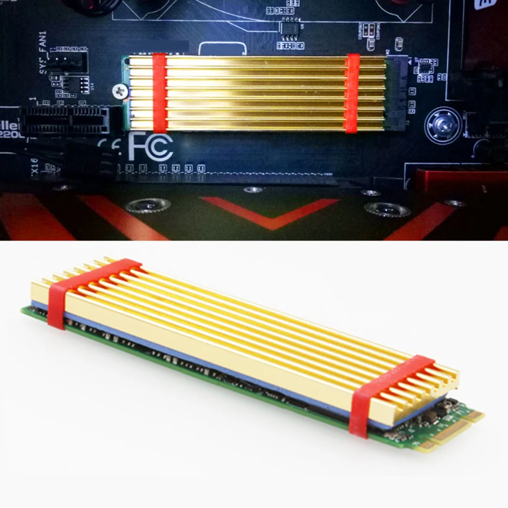 Новое поступление алюминиевый NVME NGFF M.2 2280 радиатор Теплопроводящий охлаждающий
