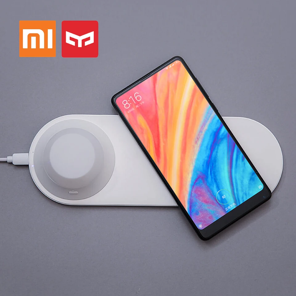 

Оригинальное Беспроводное зарядное устройство Xiaomi Mijia Yeelight, быстрая зарядка телефона, магнитное притяжение, светодиодный ночник для Iphone X, ...