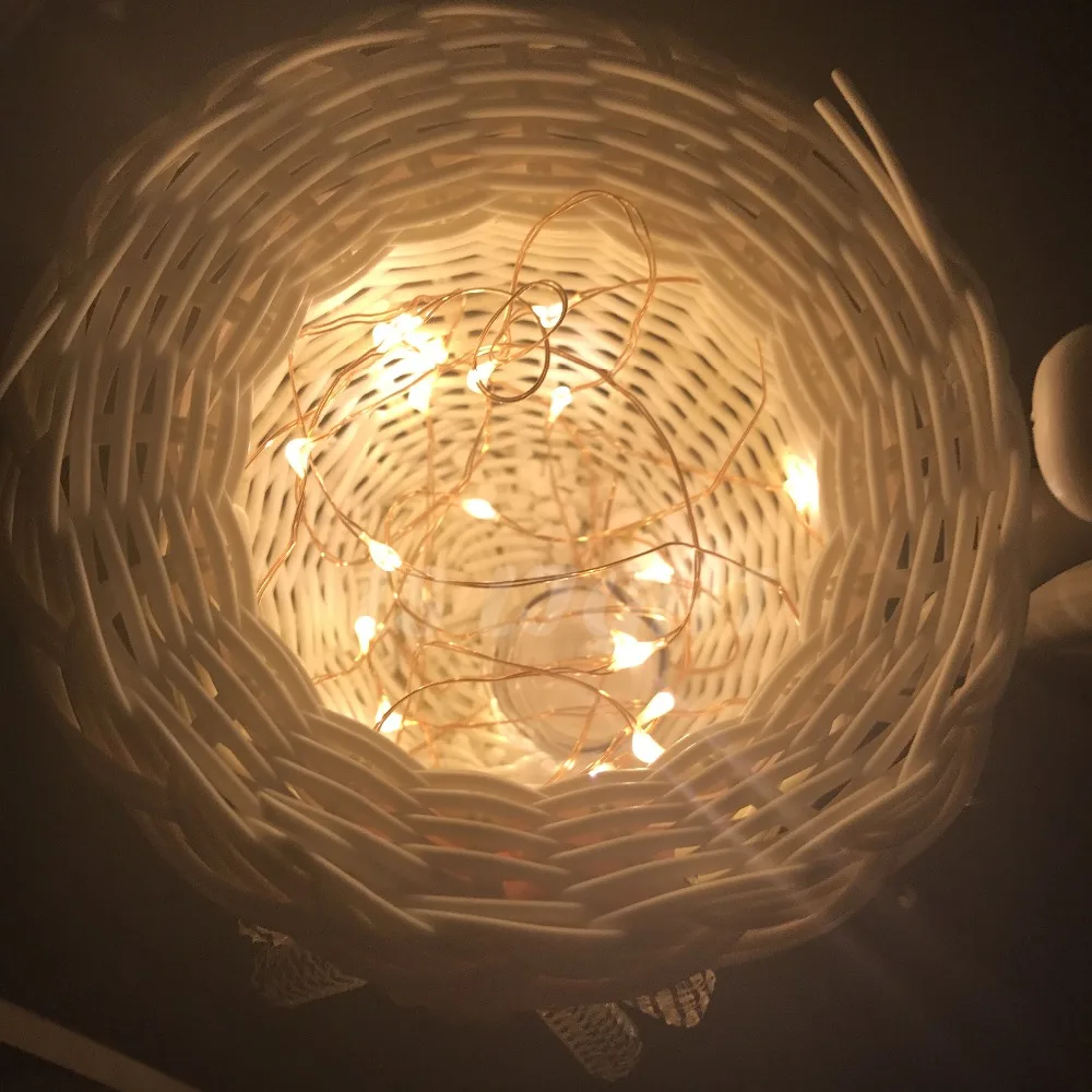 СВЕТОДИОДНАЯ Гирлянда в виде свечи из медной проволоки 2 м питание от