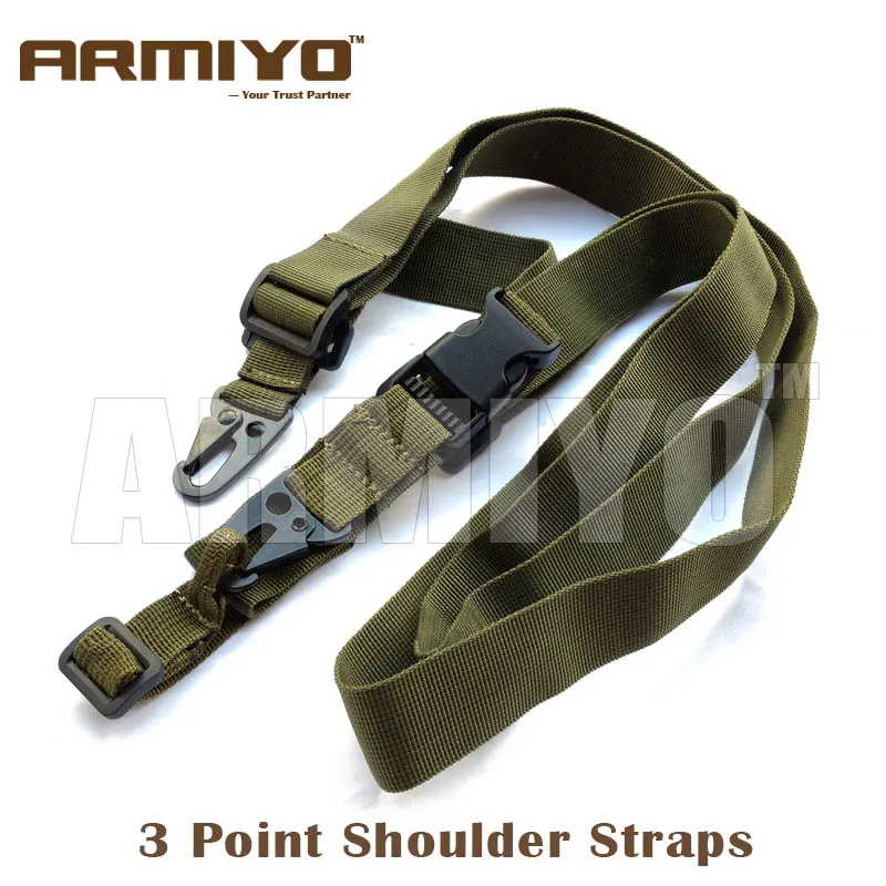 Тактический Armiyo 3-точечные плечевые ремни Пояс для винтовки Bungee AK m16 стрельбы
