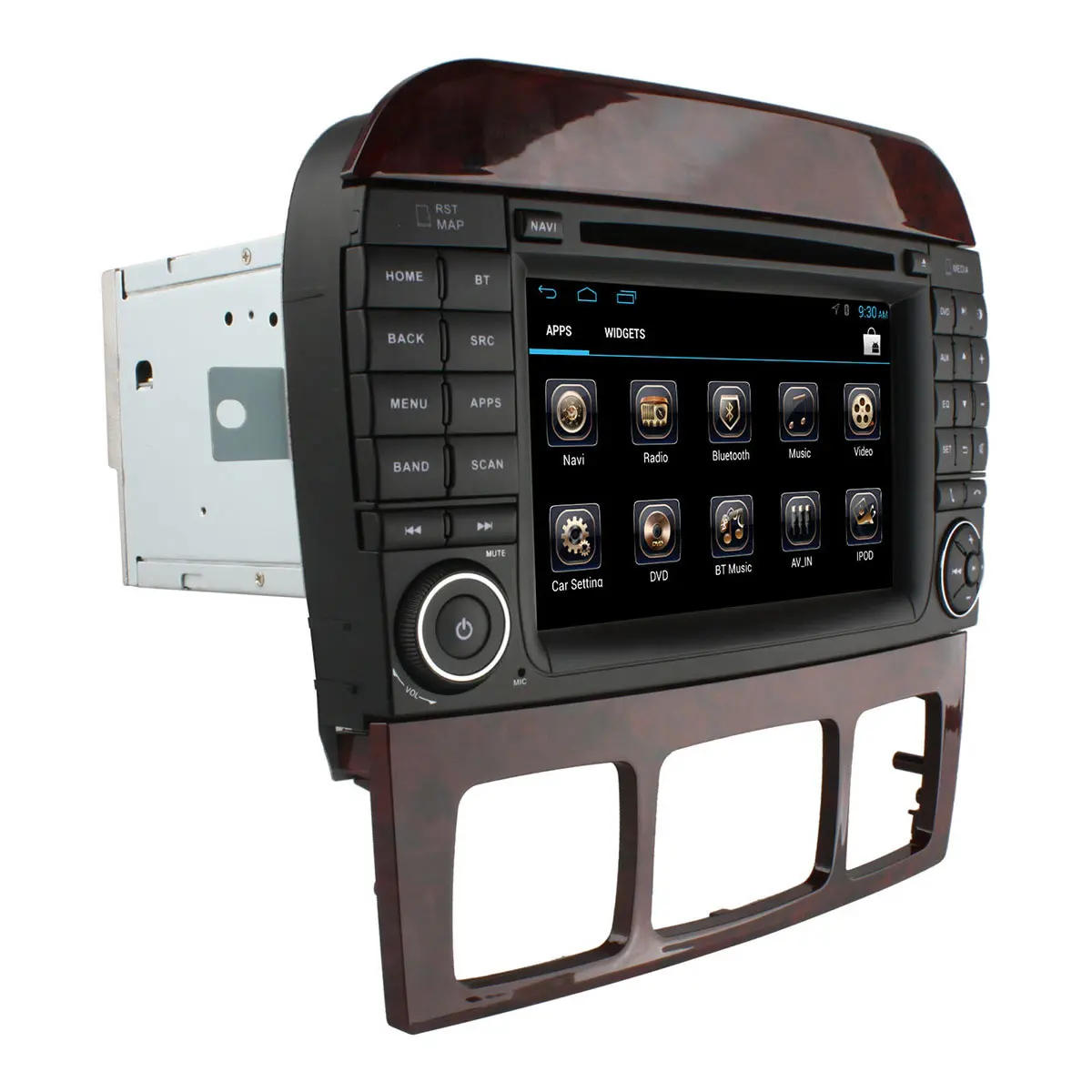 Оригинальный ИНТЕРФЕЙС 1024*600 Quad Core Andorid 4.4 Dvd-плеер Автомобиля Для Mercedes W220