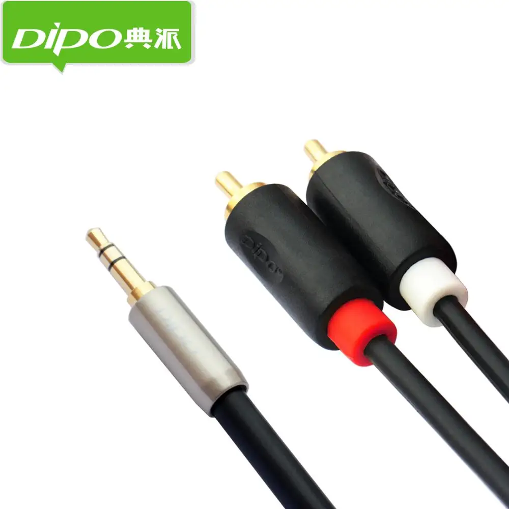 DIPO позолоченный 3 5 мм аудио разъем для премиум-2RCA 2 RCA jack кабель папа-папа 1 м 8 10 15 20 |