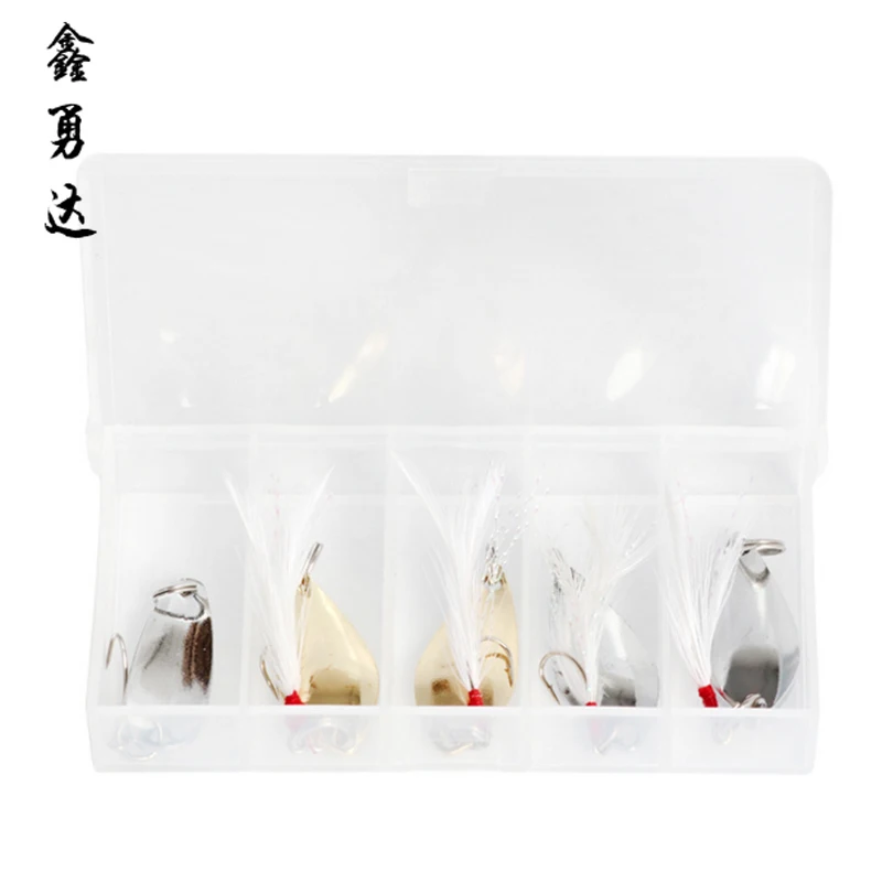 7pc 115G Fishing lure spoon bait Sequin Bass isca Artificial spinner fishing kit Metal Pike feather hooks | Спорт и развлечения