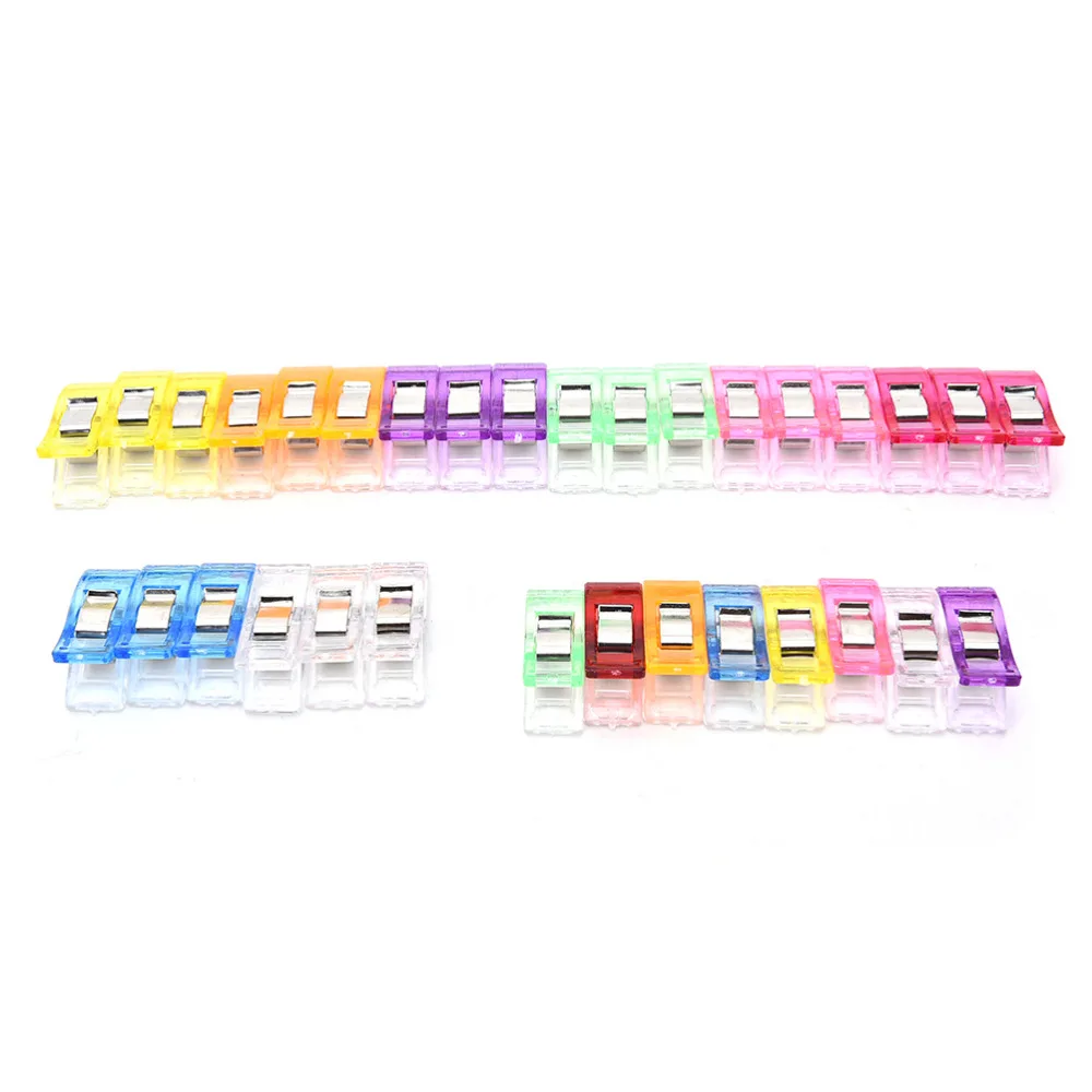 50Pcs Hot High Quality Plastic Clips Holder For DIY Patchwork Fabric Quilting Craft Sewing Knitting 9 Colors | Дом и сад