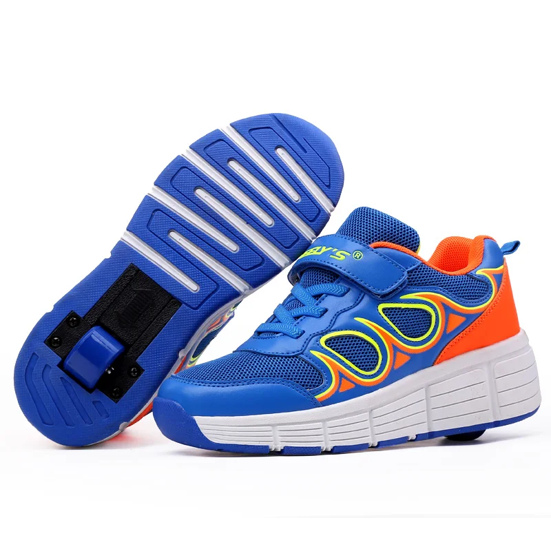 New Boys Girls Led Light Breathale Mesh Sneakers Children Shoes Roller Skate One Wheels Shoe Flats Heels Kids Size 29-43 | Детская